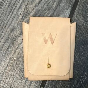 Elegant Cream Leather Women's Bag